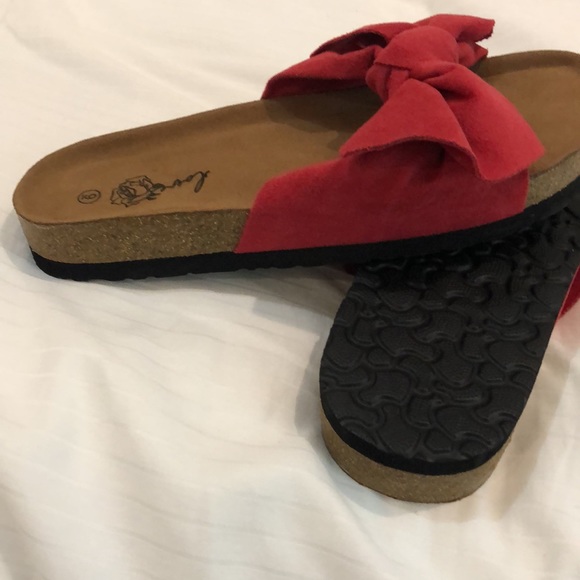 NWOT Bow knot Flat Slide Sandal - Picture 3 of 5